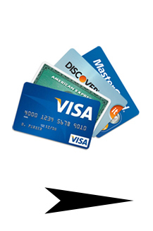accept popular credit cards